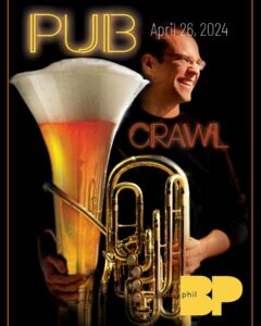 Boise Phil Pub Crawl April 26th. Tuba full of beer.