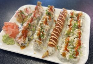 4 beautiful sushi rolls