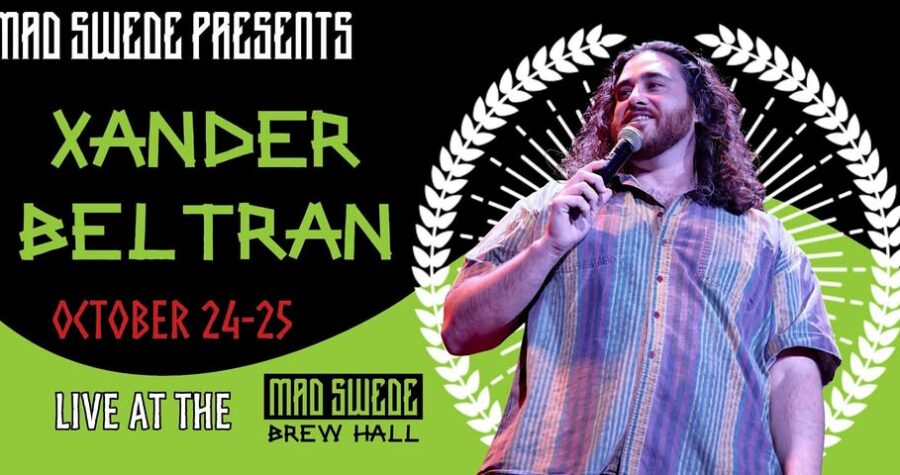 picture of Xander Beltran on a black and green background